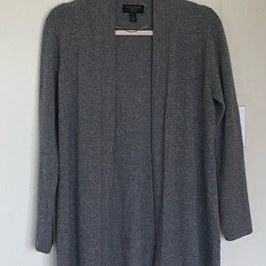 Charter Club cashmere open cardigan.